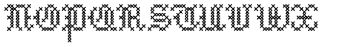 Cross Stitch Medieval Font UPPERCASE