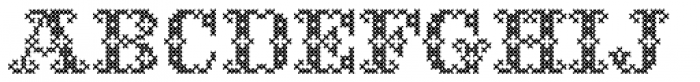 Cross Stitch Monogram Font LOWERCASE