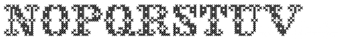 Cross Stitch Monogram Font LOWERCASE