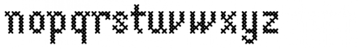 Cross Stitch Simple Font LOWERCASE