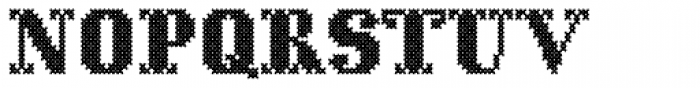 Cross Stitch Solid Font LOWERCASE