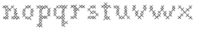 Cross Stitch Font LOWERCASE