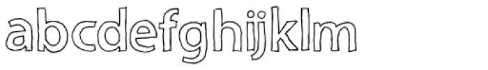 Crosshatch Hollow Font LOWERCASE