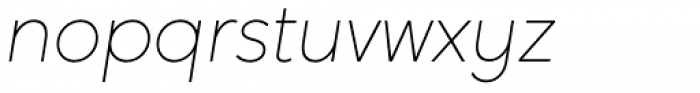 Crossten Thin Italic Font LOWERCASE