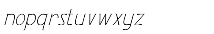 Crowmagius Extra Light Italic Font LOWERCASE