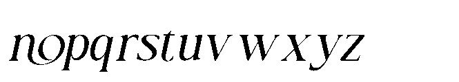 Crown Avenue Oblique Font LOWERCASE