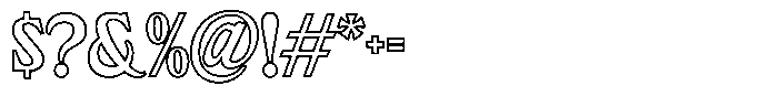 Crown Grimward Outline Regular Font OTHER CHARS