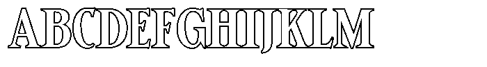 Crown Grimward Outline Regular Font UPPERCASE