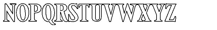 Crown Grimward Outline Regular Font UPPERCASE