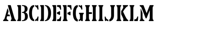 Crown Street Stencil Font UPPERCASE