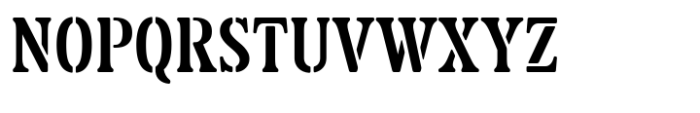 Crown Street Stencil Font UPPERCASE