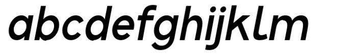 Crox Medium Compact Italic Font LOWERCASE