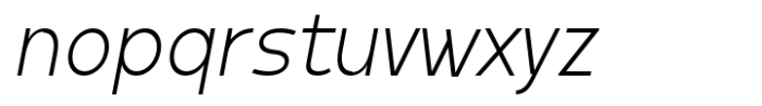 Crox Narrow Extra Light Italic Font LOWERCASE