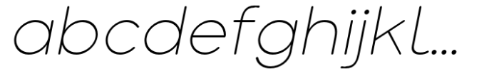 Crox Rounded Thin Italic Font LOWERCASE