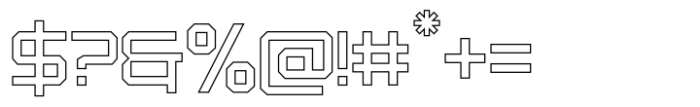 Croxed Outline Font OTHER CHARS