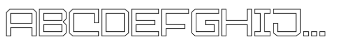 Croxed Outline Font UPPERCASE