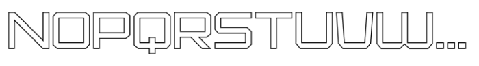 Croxed Outline Font LOWERCASE