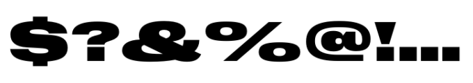 Cru 700 Extra Expanded Black Font OTHER CHARS