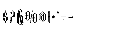 Crucifer Regular Font OTHER CHARS