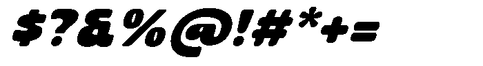 Crunchero Italic Font OTHER CHARS