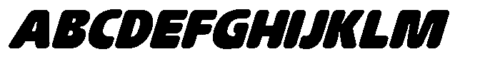 Crunchero Italic Font UPPERCASE