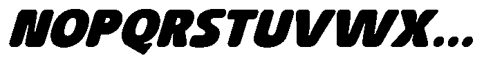 Crunchero Italic Font UPPERCASE