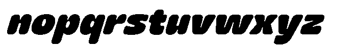 Crunchero Italic Font LOWERCASE