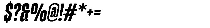 Cruncho Slant Regular Font OTHER CHARS