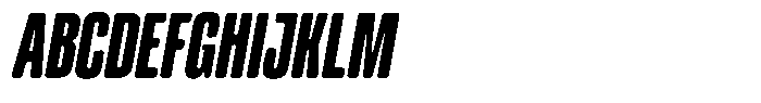 Cruncho Slant Regular Font UPPERCASE