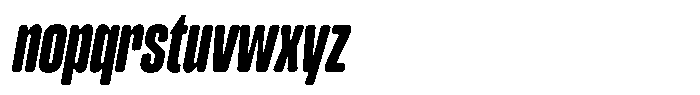 Cruncho Slant Regular Font LOWERCASE