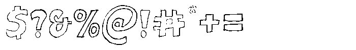Cruncos Outline Font OTHER CHARS