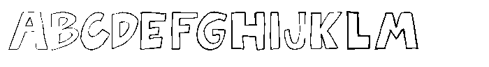 Cruncos Outline Font UPPERCASE