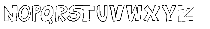 Cruncos Outline Font UPPERCASE