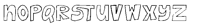 Cruncos Outline Font LOWERCASE