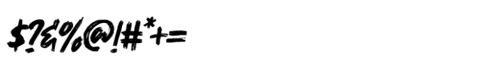 Crushky Brush Font OTHER CHARS