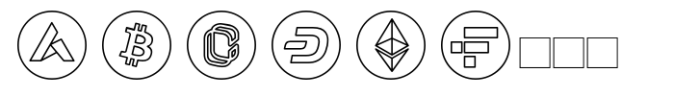 Cryptocurrency No 06 Radial Line Font UPPERCASE
