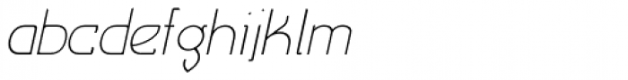 Cryptolucre Extra Thin Italic Font LOWERCASE