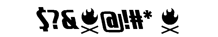 CrespoNo1 BlackBackslant Font OTHER CHARS