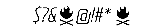 CrespoNo1 LightOblique Font OTHER CHARS