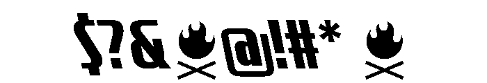 CrespoNo2 BlackBackslant Font OTHER CHARS