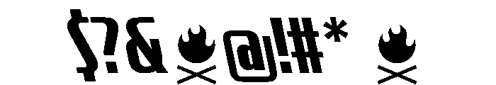 CrespoNo3 BlackBackslant Font OTHER CHARS