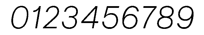 Crit Extralight Italic Font OTHER CHARS
