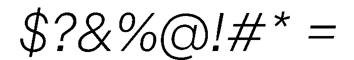 Crit Extralight Italic Font OTHER CHARS