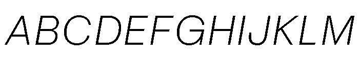 Crit Extralight Italic Font UPPERCASE