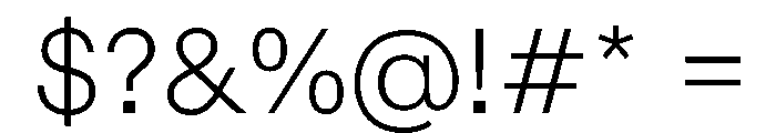 Crit Extralight Font OTHER CHARS