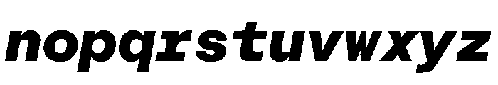 CritMono BlackItalic Font LOWERCASE