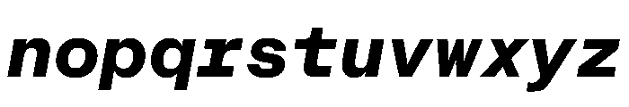 CritMono ExtraboldItalic D4a253fd Font LOWERCASE
