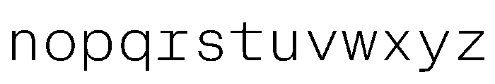 CritMono Extralight 39f7bd6b Font LOWERCASE