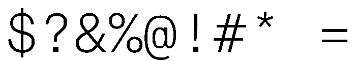 CritMono Extralight Font OTHER CHARS