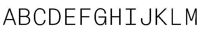CritMono Extralight Font UPPERCASE